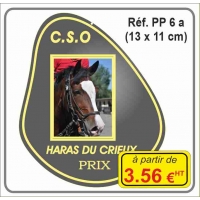 Plaque prestige alu cuivré/argent - Réf. PP6A